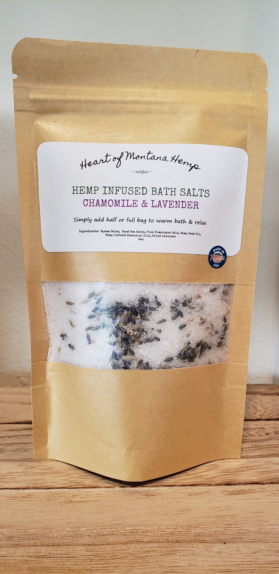 Chamomile Lavender Hemp Infused Bath Salts