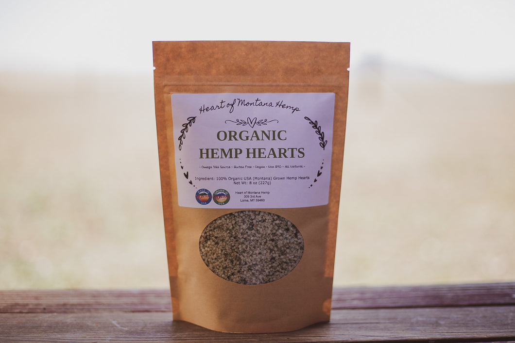 Organic Hemp Hearts Heart of Montana Hemp