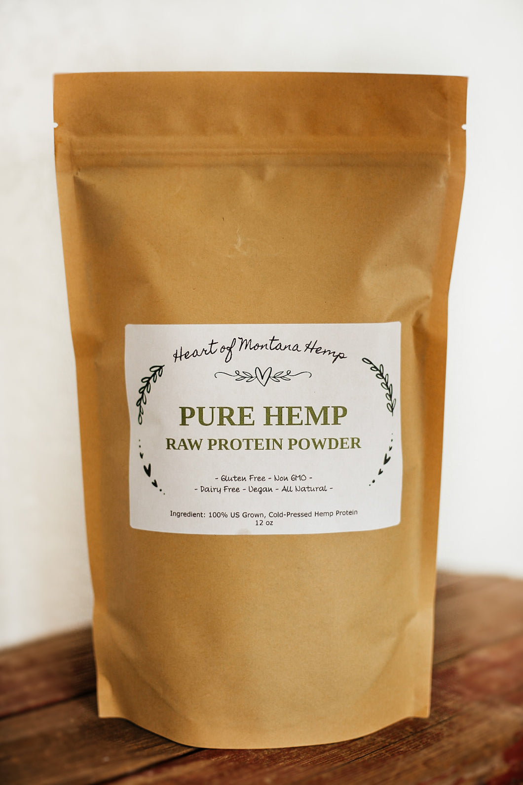 100% USA (Montana) Grown Raw Hemp Protein Powder