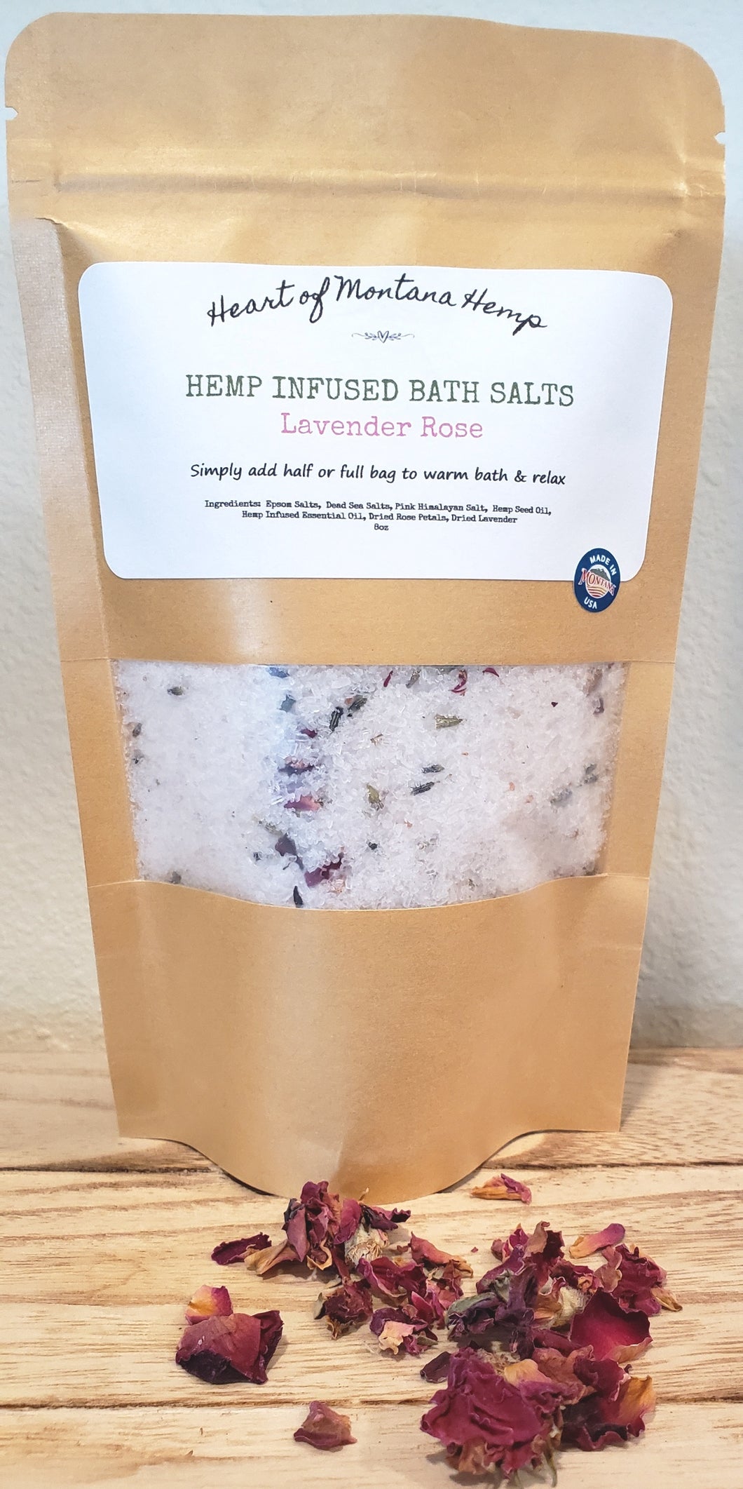 Lavender Rose - Hemp Infused Bath Salts