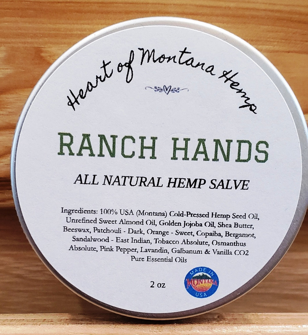 Ranch Hands - All Natural, Ultra Mositure & Healing Hemp Hand Salve